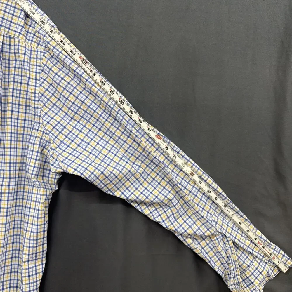 Polo Ralph Lauren Button Shirt Mens 2XLT Tall Multicolor Plaid Flesh Pony Oxford